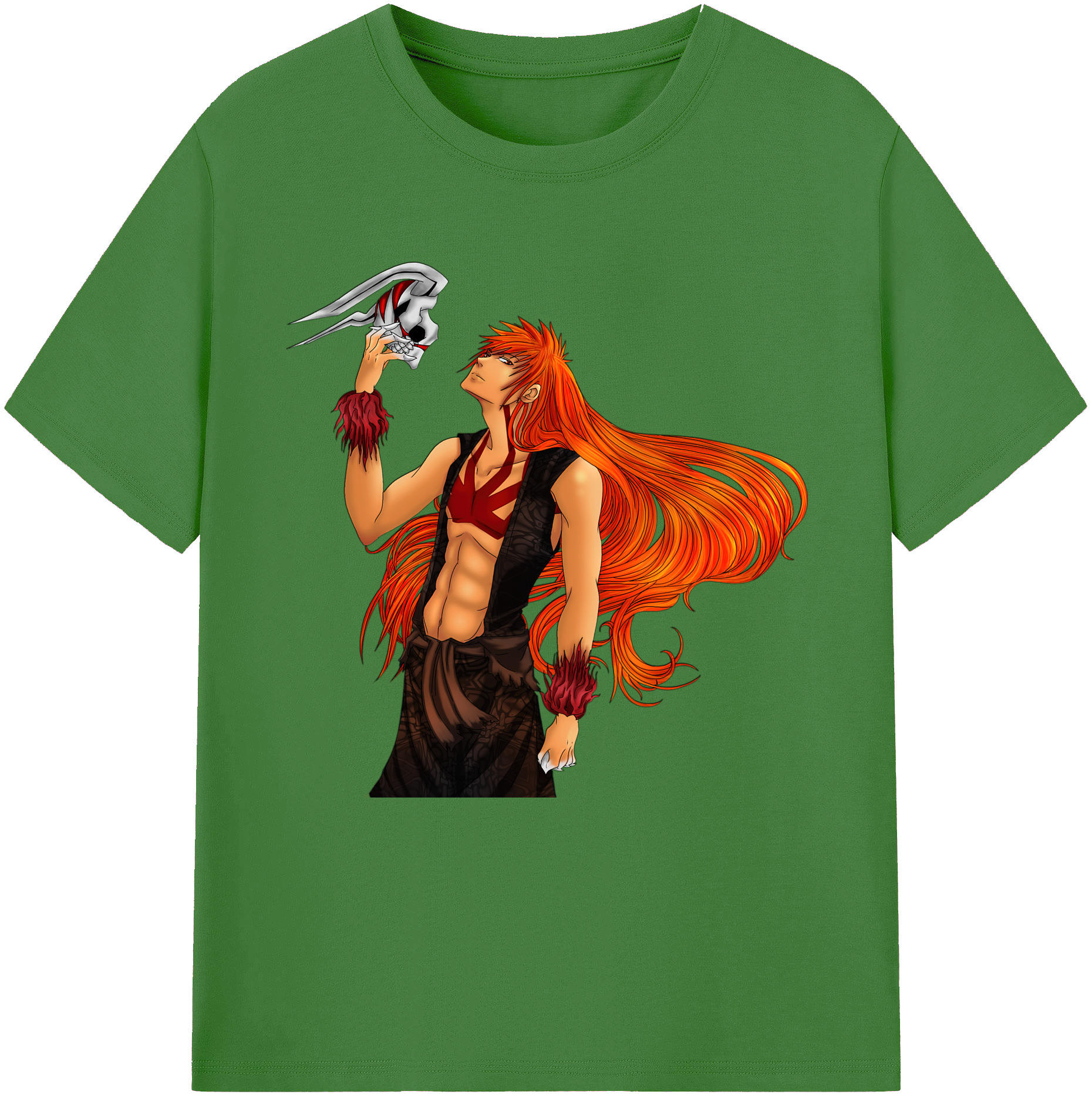 （画像用） ブリーチ 黒崎一護（くろさき いちご）BLEACH Kurosaki Ichigo レディースカジュアルプリントTシャツ（綿100％）